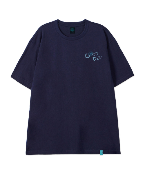 ASTRAL PROJECTION（アストラルプロジェクション）の「[グッドデイ]コットンルーズフィット半袖Tシャツ_スペースネイビー（Tシャツ/カットソー・メンズ・その他・LARGE/MEDIUM/X-LARGE/XX-LARGE）」の3枚目の写真