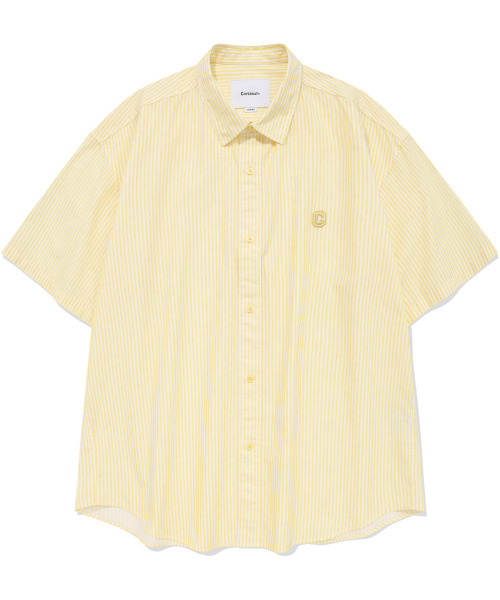 COVERNAT(カバーナット)の「ドローイングストライプハーフシャツイエロー(シャツ/ブラウス・レディース・その他・LARGE/MEDIUM/SMALL/X-LARGE)」の1枚目の写真