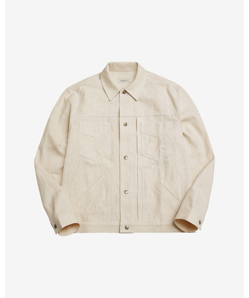 sortie(ソルティ)の「Type-2 Linen Trucker Jacket (Ivory)(その他アウター・メンズ・その他・MEDIUM/LARGE/X-LARGE)」の1枚目の写真