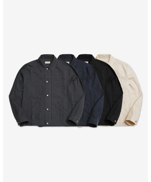sortie(ソルティ)の「Type-2 Linen Trucker Jacket (Ivory)(その他アウター・メンズ・その他・MEDIUM/LARGE/X-LARGE)」の2枚目の写真