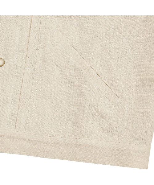 sortie(ソルティ)の「Type-2 Linen Trucker Jacket (Ivory)(その他アウター・メンズ・その他・MEDIUM/LARGE/X-LARGE)」の5枚目の写真
