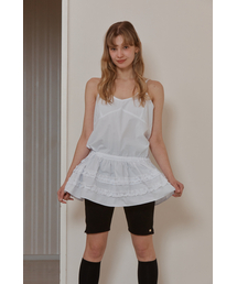 LAYERED SLIP MINI DRESS_WHITE