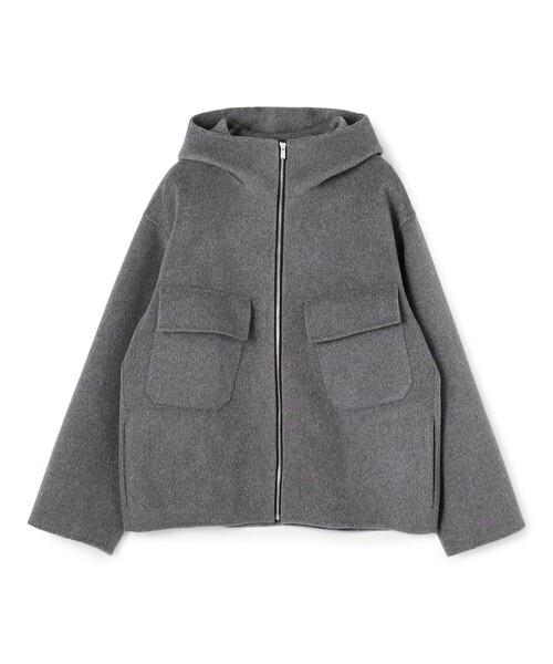 ウールカシミヤダブルフェイス フーデッドブルゾン（その他アウター