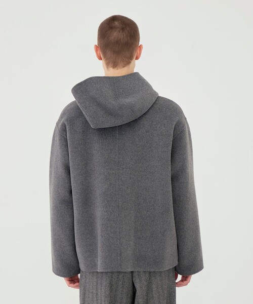 ウールカシミヤダブルフェイス フーデッドブルゾン（その他アウター