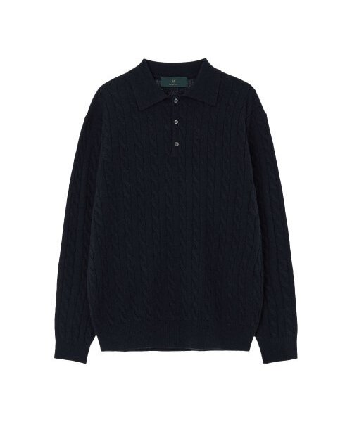 MANNERGRAM(マナーグラム)の「クラシックケーブル長袖カラーニットネイビー(ニット/セーター・メンズ・その他・MEDIUM/LARGE/X-LARGE)」の4枚目の写真