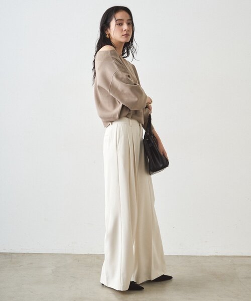 LOUNGEDRESS（ラウンジドレス）の「2タックワイドパンツ（その他パンツ・レディース・ネイビー/ベージュ/アイボリー/ブラック・SMALL/MEDIUM）」の6枚目の写真