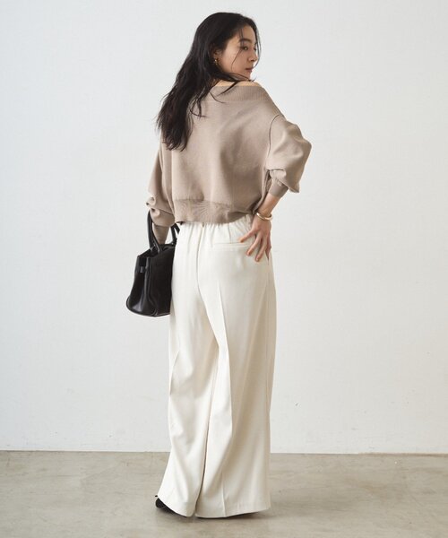 LOUNGEDRESS（ラウンジドレス）の「2タックワイドパンツ（その他パンツ・レディース・ネイビー/ベージュ/アイボリー/ブラック・SMALL/MEDIUM）」の8枚目の写真