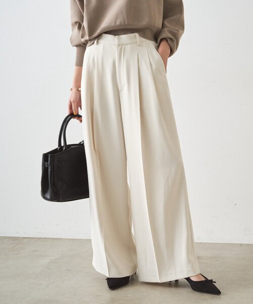 LOUNGEDRESS（ラウンジドレス）の「2タックワイドパンツ（その他パンツ・レディース・ネイビー/ベージュ/アイボリー/ブラック・SMALL/MEDIUM）」の16枚目の写真