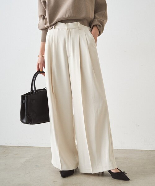 LOUNGEDRESS（ラウンジドレス）の「2タックワイドパンツ（その他パンツ・レディース・ネイビー/ベージュ/アイボリー/ブラック・SMALL/MEDIUM）」の17枚目の写真