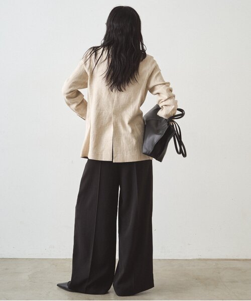 LOUNGEDRESS（ラウンジドレス）の「2タックワイドパンツ（その他パンツ・レディース・ネイビー/ベージュ/アイボリー/ブラック・SMALL/MEDIUM）」の8枚目の写真
