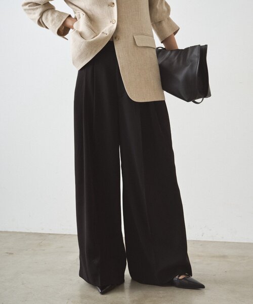 LOUNGEDRESS（ラウンジドレス）の「2タックワイドパンツ（その他パンツ・レディース・ネイビー/ベージュ/アイボリー/ブラック・SMALL/MEDIUM）」の10枚目の写真