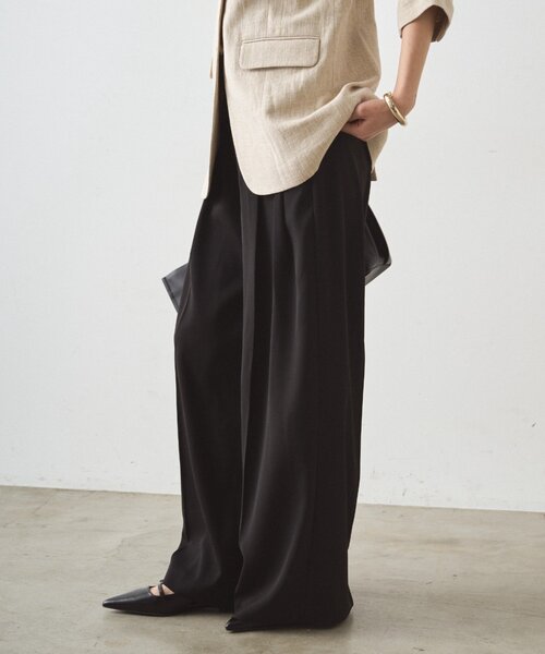 LOUNGEDRESS（ラウンジドレス）の「2タックワイドパンツ（その他パンツ・レディース・ネイビー/ベージュ/アイボリー/ブラック・SMALL/MEDIUM）」の12枚目の写真