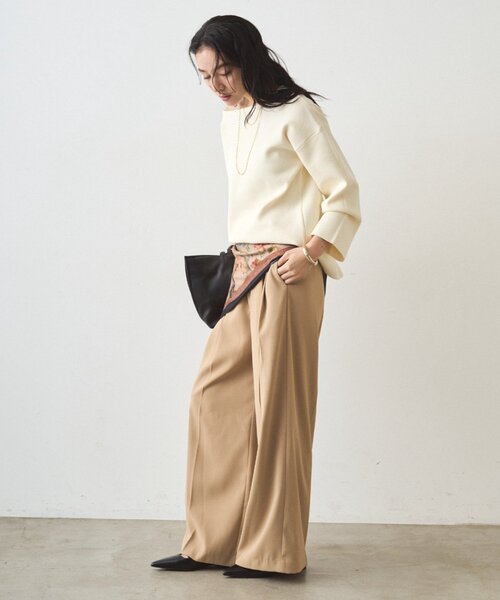 LOUNGEDRESS（ラウンジドレス）の「2タックワイドパンツ（その他パンツ・レディース・ネイビー/ベージュ/アイボリー/ブラック・SMALL/MEDIUM）」の17枚目の写真