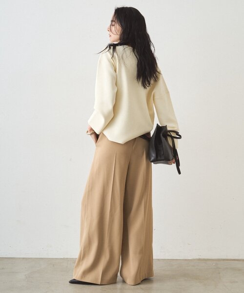 LOUNGEDRESS（ラウンジドレス）の「2タックワイドパンツ（その他パンツ・レディース・ネイビー/ベージュ/アイボリー/ブラック・SMALL/MEDIUM）」の18枚目の写真