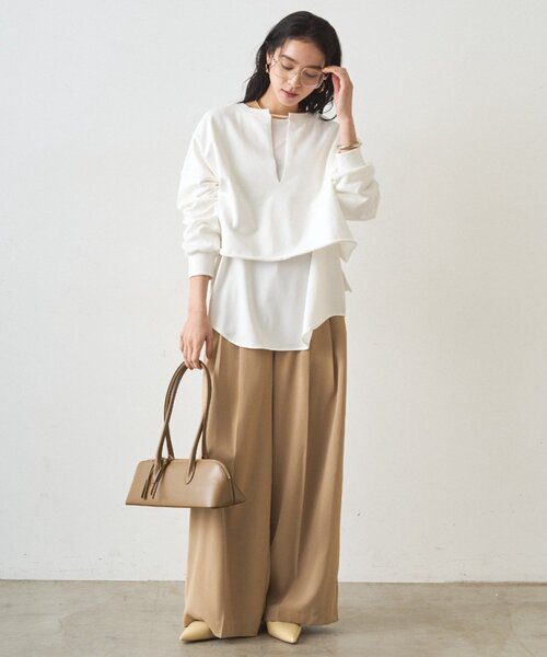 LOUNGEDRESS（ラウンジドレス）の「2タックワイドパンツ（その他パンツ・レディース・ネイビー/ベージュ/アイボリー/ブラック・SMALL/MEDIUM）」の19枚目の写真