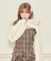 apres jour（アプレジュール）の「ファー付きショートニットパーカー（パーカー）」