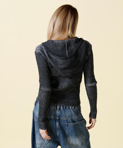 SIS（エスアイエス）の「SIS/エスアイエス/Rib Zip Hoodie（パーカー・レディース・ブラック/グレー・F）」の7枚目の写真