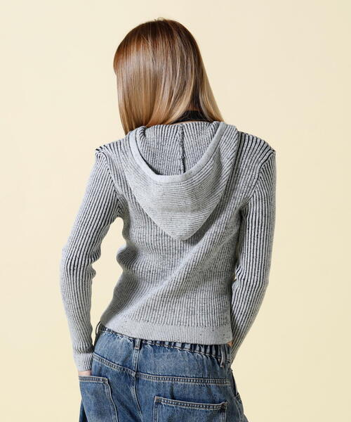 SIS（エスアイエス）の「SIS/エスアイエス/Rib Zip Hoodie（パーカー・レディース・ブラック/グレー・F）」の22枚目の写真