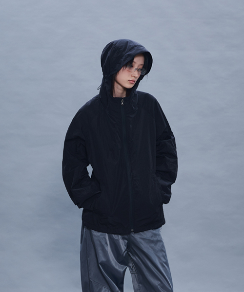 EXHIT(エックスヒット)の「EX WINDBREAKER BLACK(ナイロンジャケット・メンズ・その他・SMALL/MEDIUM/LARGE)」の1枚目の写真