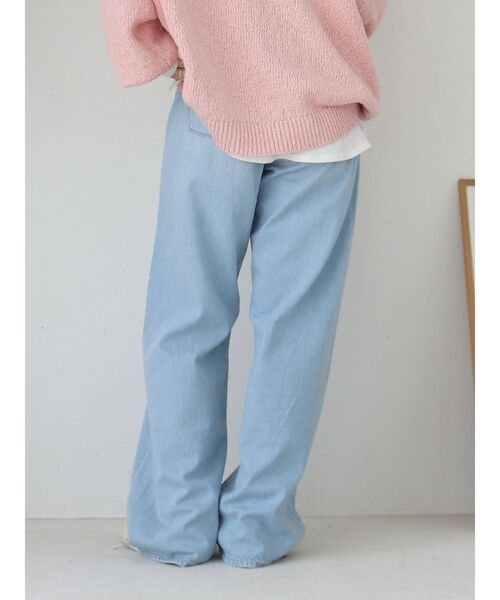 Ungrid（アングリッド）の「ライトオンスストレートデニム（デニムパンツ・レディース・ライトブルー・25inch/24inch/26inch）」の12枚目の写真