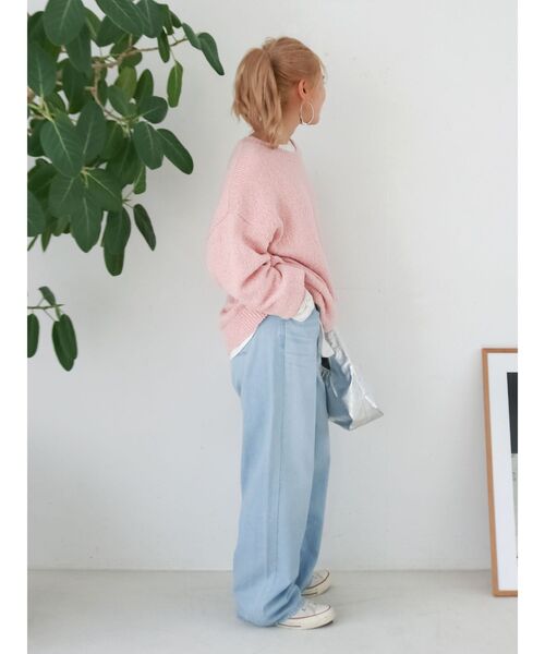 Ungrid（アングリッド）の「ライトオンスストレートデニム（デニムパンツ・レディース・ライトブルー・25inch/24inch/26inch）」の14枚目の写真