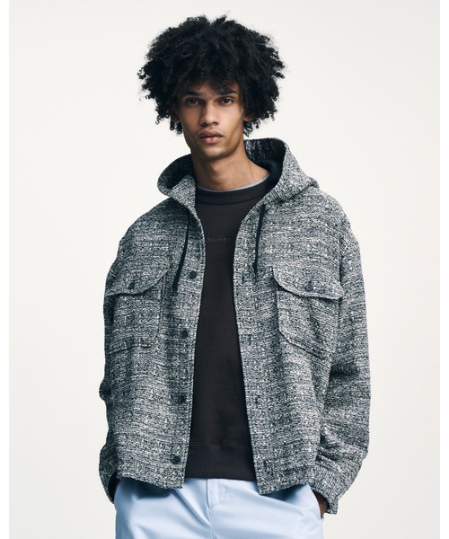 SOPHNET.（ソフネット）の「FANCY TWEED HOODED SHIRT（ブルゾン・メンズ・B/A・2/3/4/5/1）」の3枚目の写真