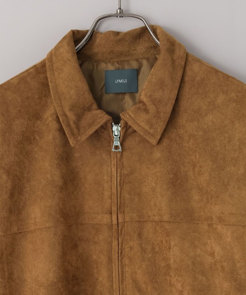 LOWRYS FARM（ローリーズファーム）の「【LFM(U)】スウェードライクＺＩＰジャケット　 636527（ブルゾン・メンズ・ライトグレー/ブラウン・MEDIUM/LARGE）」の4枚目の写真