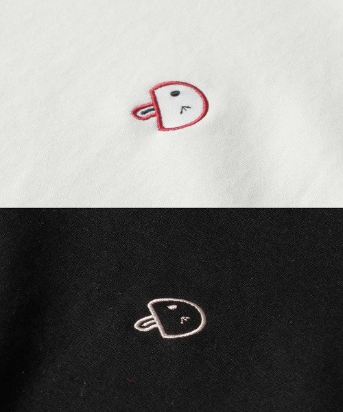 Felt-Maglietta（フェルトマリエッタ）の「[ROUXDI PERFE ルゥディパフィー]ベーマーク刺繍モックネックトップス（Tシャツ/カットソー・メンズ・ホワイト/ブラック・LARGE/X-LARGE/MEDIUM）」の20枚目の写真