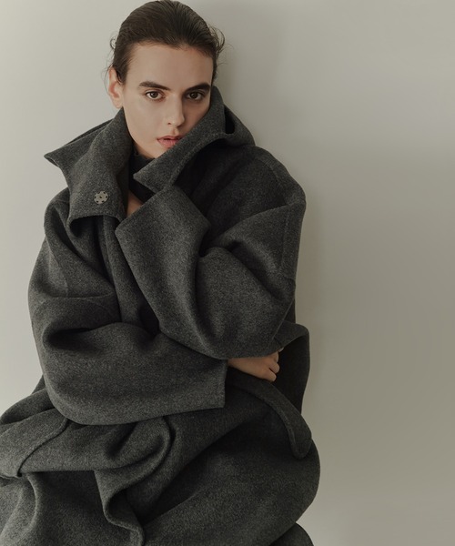 mak ルシェルブルー　Hooded Double Face Coat LE CIEL BLEU（ルシェルブルー）の「フードダブルフェイスコート