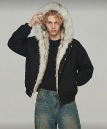 MONOCHROME（モノクローム）の「ファーフード中綿ショートブルゾン（ブルゾン）」