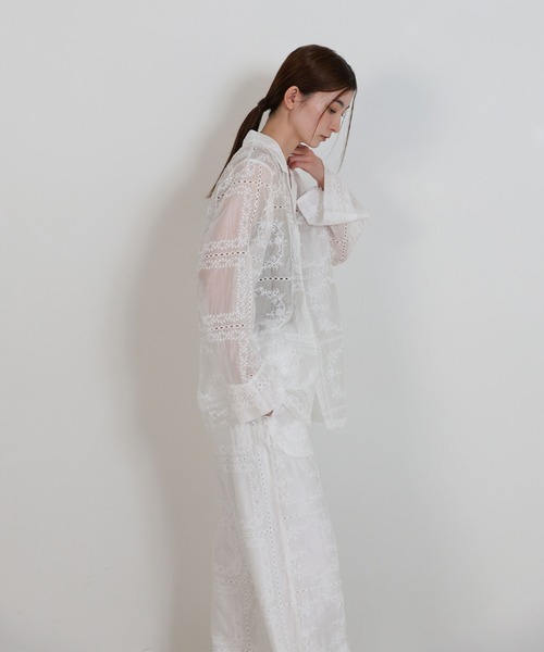select MOCA(セレクトモカ)の「パッチワークエンブロイダリーパンツ【セットアップ可】(その他パンツ・レディース・ホワイト/ブラック/ブラウン・FREE)」の13枚目の写真
