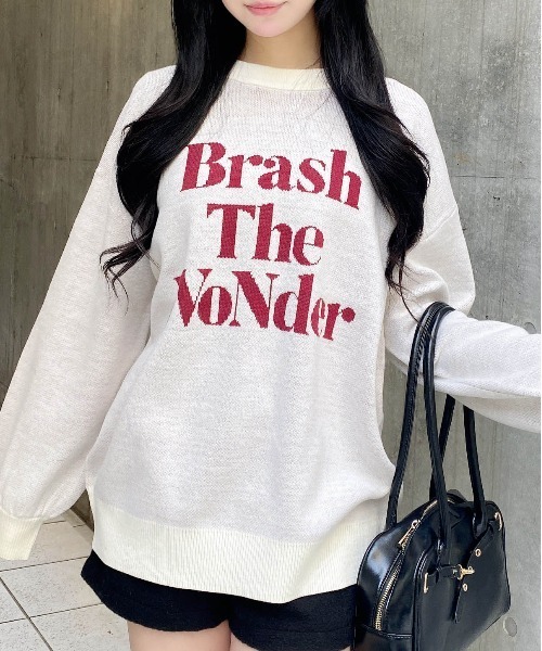 INGNI（イング）の「3段ロゴニット（ニット/セーター・レディース・ワイン系2/ネイビー系3/ピンク系2/グレー系その他3/ホワイト系4・M）」の21枚目の写真