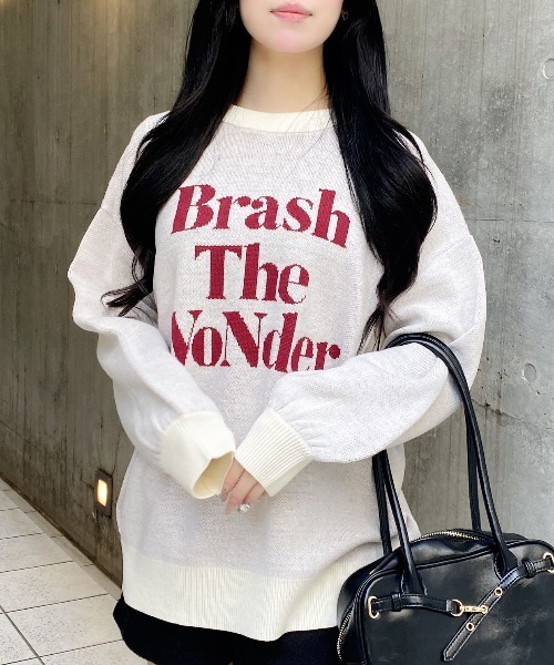 INGNI（イング）の「3段ロゴニット（ニット/セーター・レディース・ワイン系2/ネイビー系3/ピンク系2/グレー系その他3/ホワイト系4・M）」の22枚目の写真