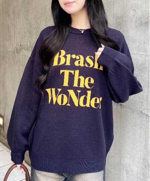 INGNI（イング）の「3段ロゴニット（ニット/セーター・レディース・ワイン系2/ネイビー系3/ピンク系2/グレー系その他3/ホワイト系4・M）」の7枚目の写真