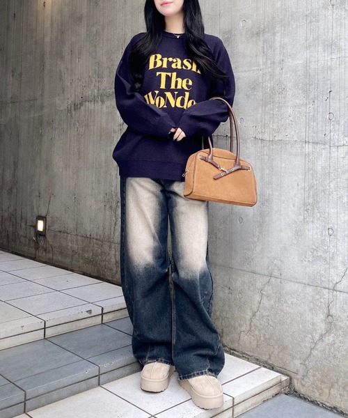 INGNI（イング）の「3段ロゴニット（ニット/セーター・レディース・ワイン系2/ネイビー系3/ピンク系2/グレー系その他3/ホワイト系4・M）」の13枚目の写真