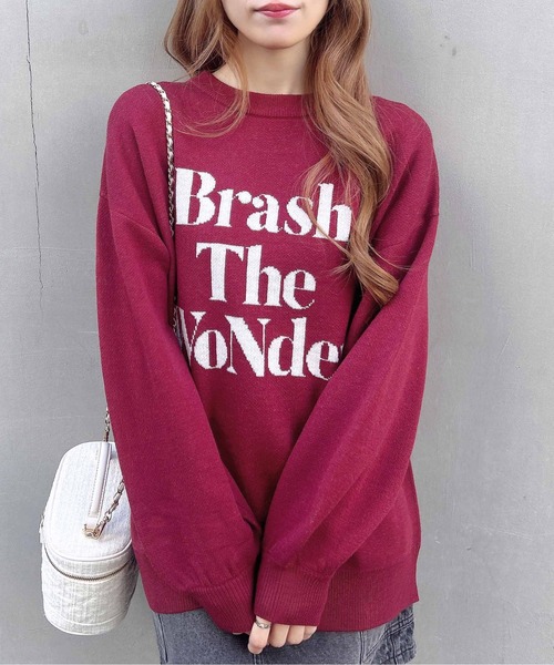 INGNI（イング）の「3段ロゴニット（ニット/セーター・レディース・ワイン系2/ネイビー系3/ピンク系2/グレー系その他3/ホワイト系4・M）」の14枚目の写真