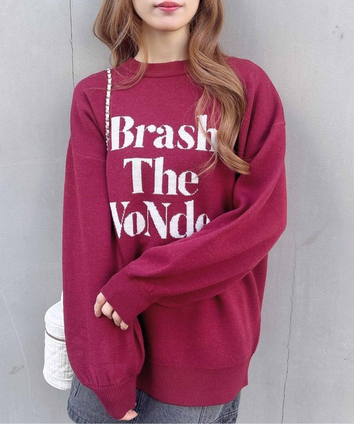 INGNI（イング）の「3段ロゴニット（ニット/セーター・レディース・ワイン系2/ネイビー系3/ピンク系2/グレー系その他3/ホワイト系4・M）」の15枚目の写真