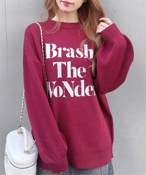 INGNI（イング）の「3段ロゴニット（ニット/セーター・レディース・ワイン系2/ネイビー系3/ピンク系2/グレー系その他3/ホワイト系4・M）」の16枚目の写真