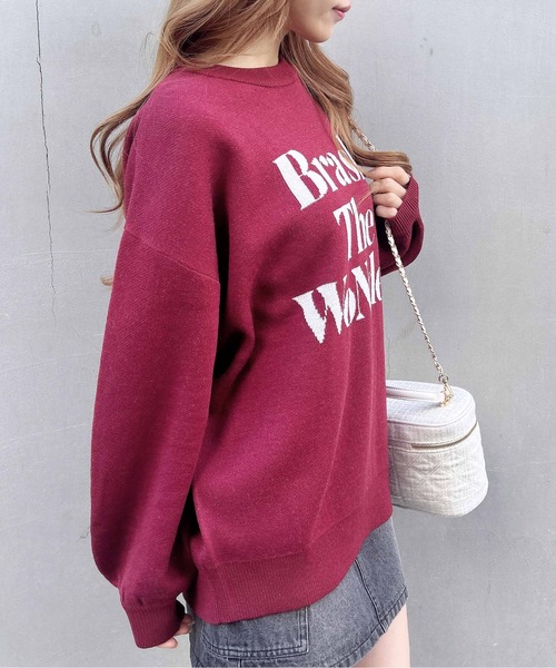 INGNI（イング）の「3段ロゴニット（ニット/セーター・レディース・ワイン系2/ネイビー系3/ピンク系2/グレー系その他3/ホワイト系4・M）」の17枚目の写真