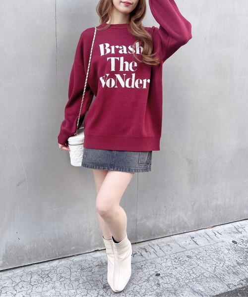 INGNI（イング）の「3段ロゴニット（ニット/セーター・レディース・ワイン系2/ネイビー系3/ピンク系2/グレー系その他3/ホワイト系4・M）」の19枚目の写真