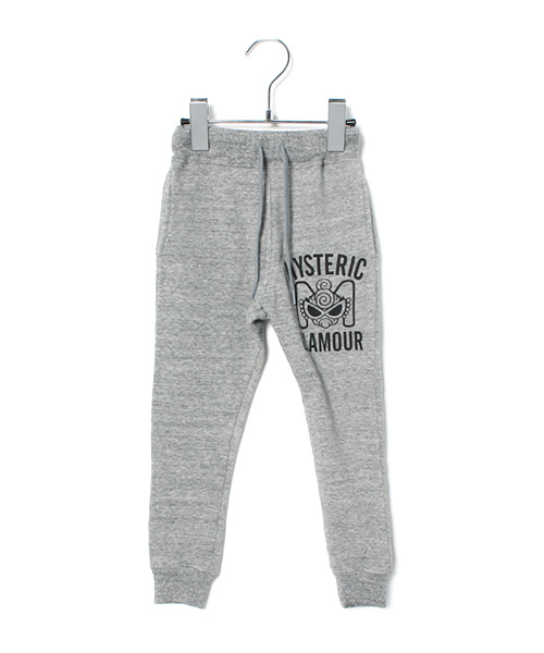 HYSTERIC MINI（ヒステリックミニ）の「スリムシルエット10分丈スウェットパンツ（その他パンツ・キッズ・トップグレー/ブラック・100/120/110）」の2枚目の写真