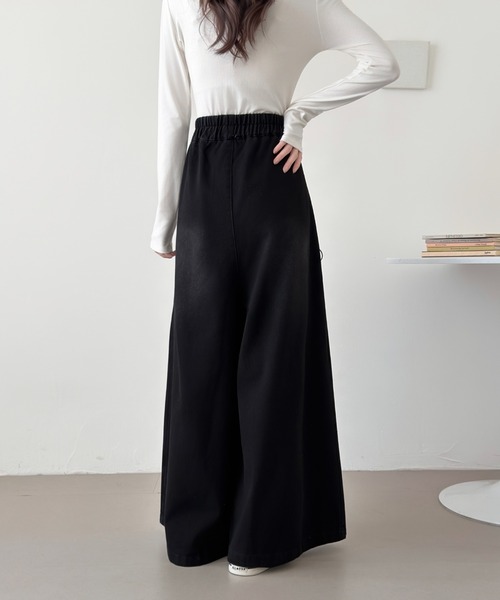 ABITOKYO（アビトーキョー）の「レースアップデニムワイドパンツ（デニムパンツ・レディース・ブラック/ブルー・FREE）」の19枚目の写真