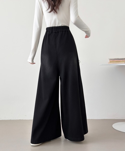 ABITOKYO（アビトーキョー）の「レースアップデニムワイドパンツ（デニムパンツ・レディース・ブラック/ブルー・FREE）」の20枚目の写真