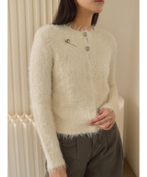 Sweet Halo Metallic Knit Cardigan_Ivory