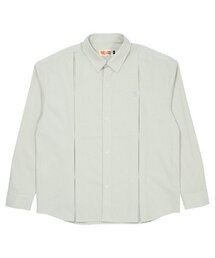 DAMP（ドントアスクマイプラン）の「ストライプワイドシャツ_グリーン（シャツ/ブラウス）」