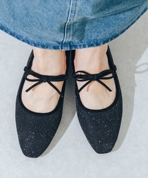 EVOL | 【ふかふか・クッション入り】ラウンドリボンメリージェーンフラットパンプス CA23863(バレエシューズ)