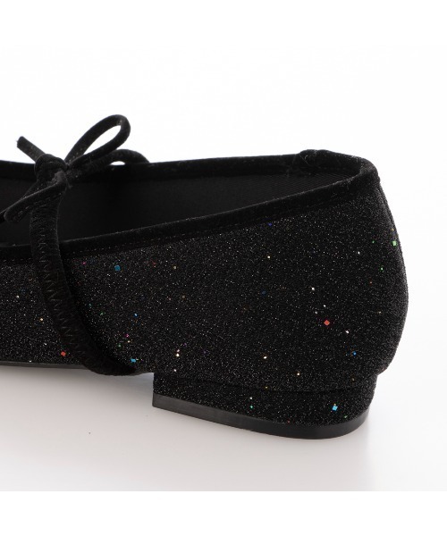 EVOL（イーボル）の「【ふかふか・クッション入り】ラウンドリボンメリージェーンフラットパンプス CA23863（バレエシューズ・レディース・ブラック/ブラック系その他/シルバー・22.0cm/22.5cm/23.0cm/23.5cm/24.0cm/24.5cm/25.0cm）」の10枚目の写真