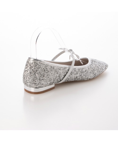 EVOL（イーボル）の「【ふかふか・クッション入り】ラウンドリボンメリージェーンフラットパンプス CA23863（バレエシューズ・レディース・ブラック/ブラック系その他/シルバー・22.0cm/22.5cm/23.0cm/23.5cm/24.0cm/24.5cm/25.0cm）」の18枚目の写真