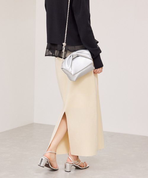 VIS（ビス）の「ピンタックデザインニットスカート（スカート・レディース・オフホワイト/ネイビー・FREE）」の20枚目の写真