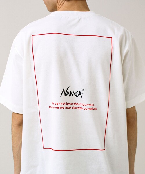 NANGA(ナンガ)の「【NANGA×GLOSTER】別注① Rect Backprint Tee(Tシャツ/カットソー・メンズ・ホワイト系その他2/ブラック/ホワイト系その他・L/M)」の8枚目の写真
